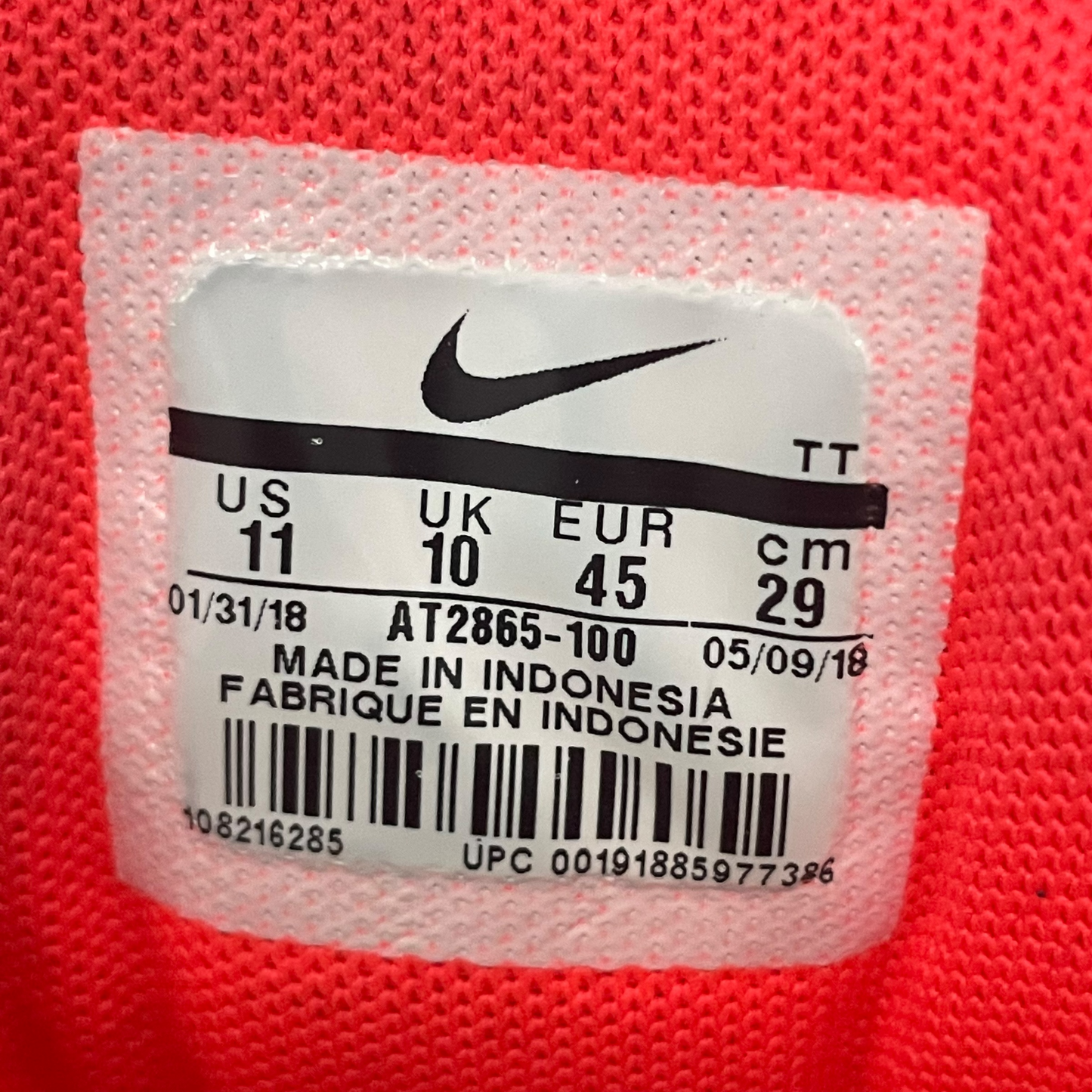 Nike Air Max 95 ‘Solar Reds’ 2018 - UK10