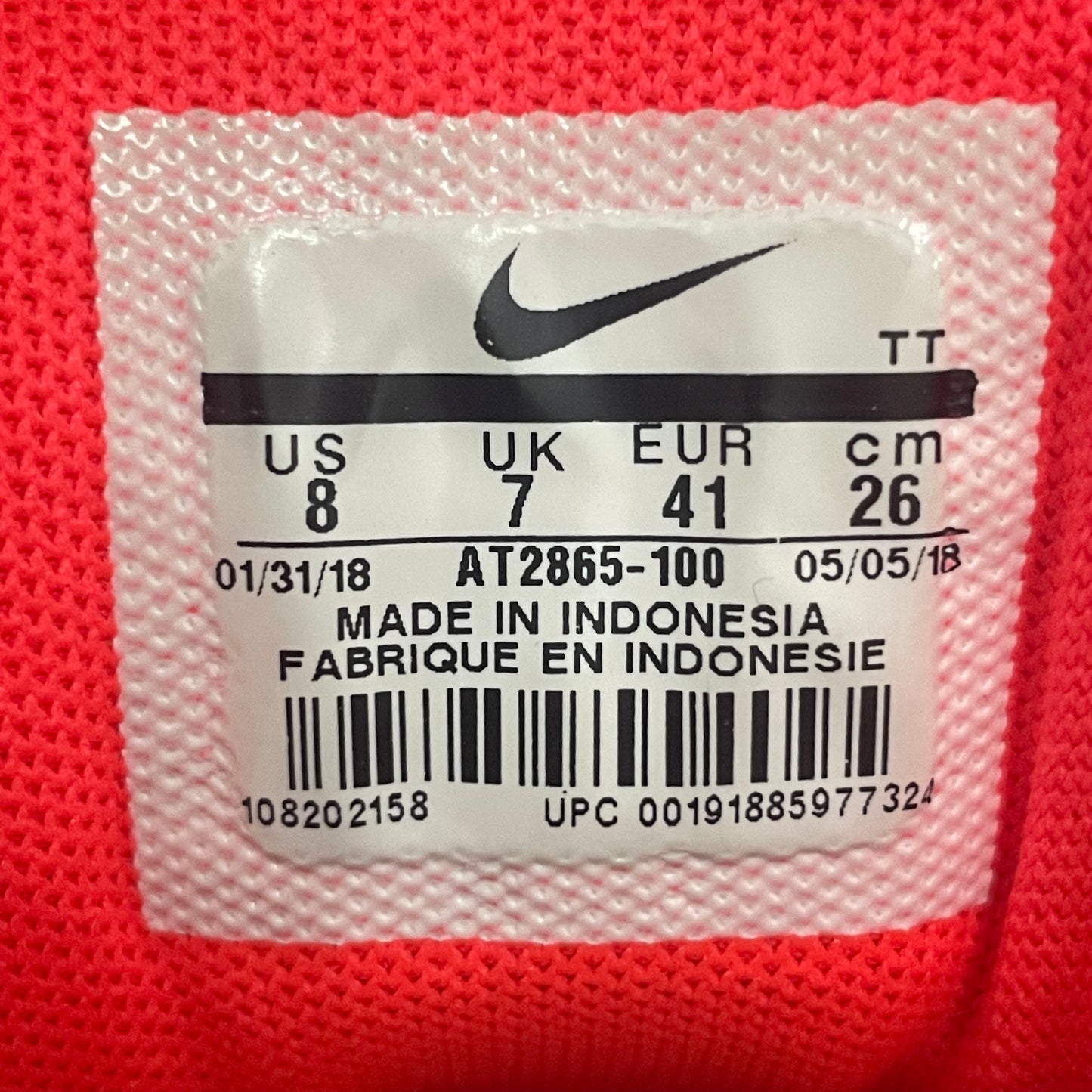 Nike Air Max 95 ‘Solar Reds’ 2018 - UK7
